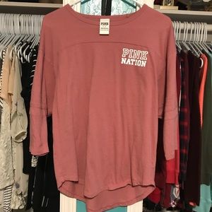 VS Pink 3/4 sleeve size S